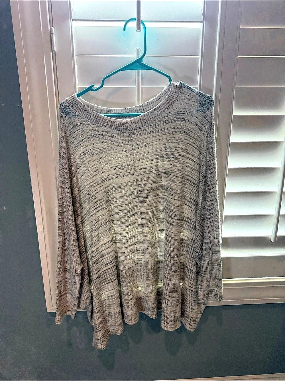 Gray Open Knit Sweater